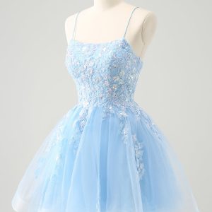 Sparkly Lilac A Line Sequined Pleated Floral Appliques Mini Dress - Image 12