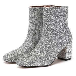 Sparkly Golden Sequins Women’s Fashion Boots - Image 2